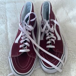 Maroon Vans Hightops
